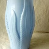 Opaline vase with flames and foliage decoration in relief, art nouveau period