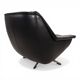 ESA 802 Black Leather Lounge Chair by Werner Langenfeld, 1970