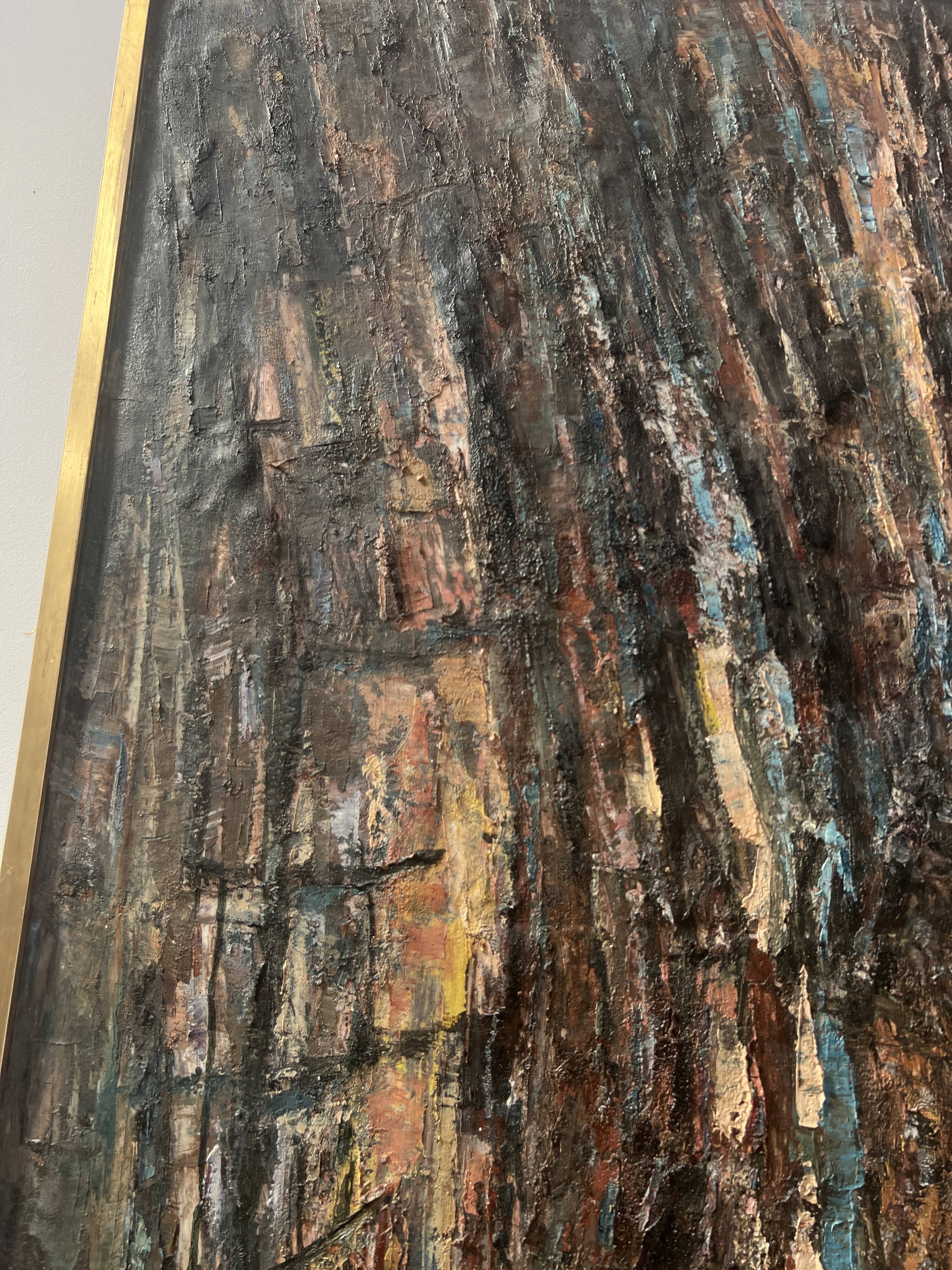 Oil on canvas, contemporary painting by "POLLET LECLERC" 20th century.