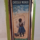 Old lithographed sheet metal box "Chocolat Menier" 50's