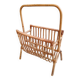 Vintage rattan wicker magazine rack
