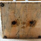 Art Deco console in onyx and steel