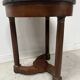 Round Empire-style side table in mahogany and veneer, 20th century