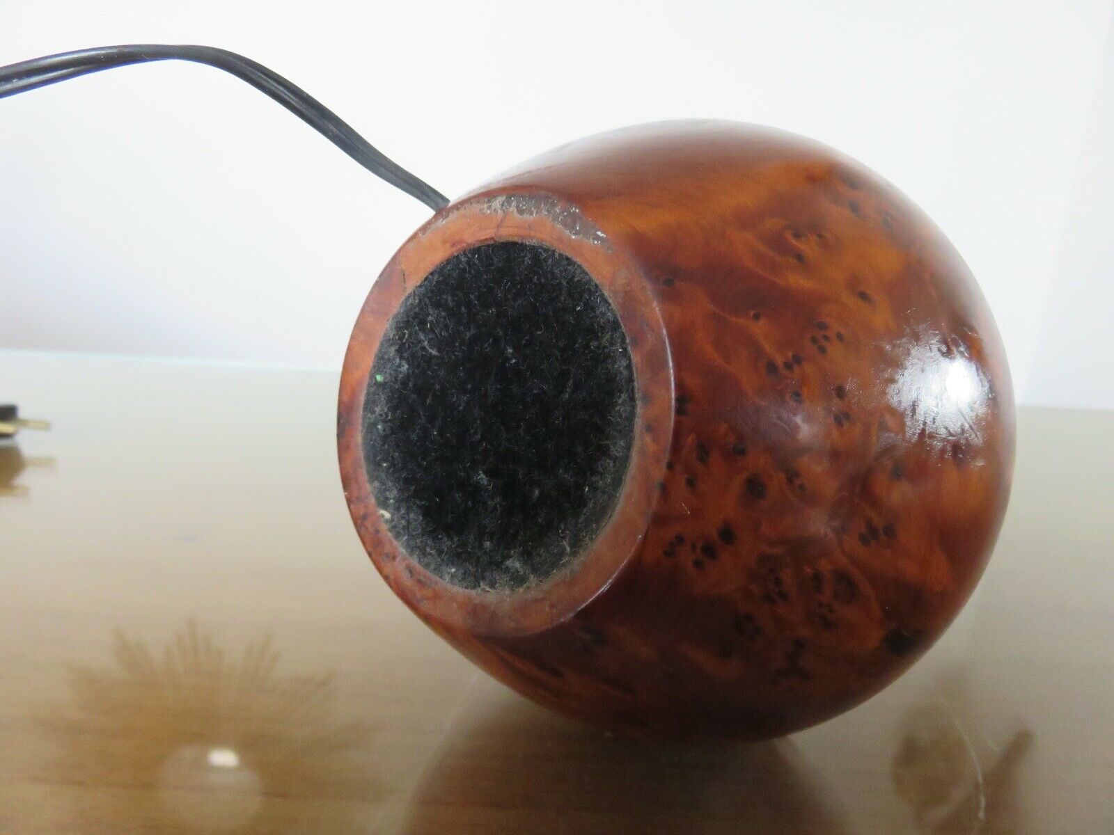 Elm magnifying glass lamp 70s