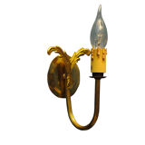 Art nouveau style brass wall lamp