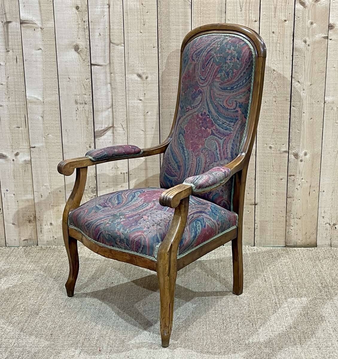 1930s Voltaire armchair in walnut