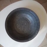 Old hammered zinc bowl