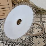 Old pendant lamp in pleated white opaline