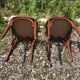 Pair of vintage bentwood chair + route 66 fabric seat
