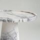Lilas white marble cone side table
