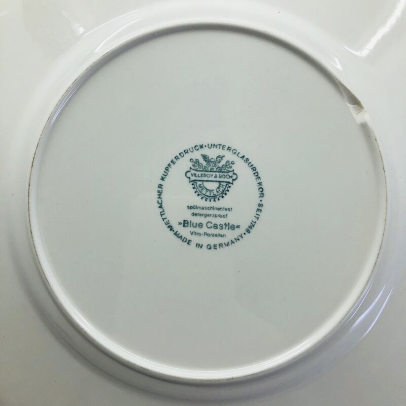 Villeroy & Boch dessert service, Blue Castle model