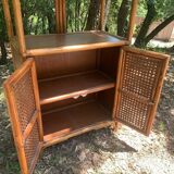 Vintage rattan shelf