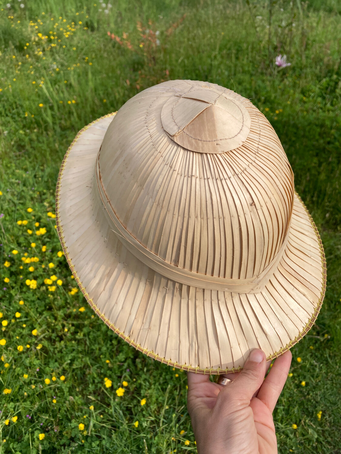 Explorer's hat made of straw