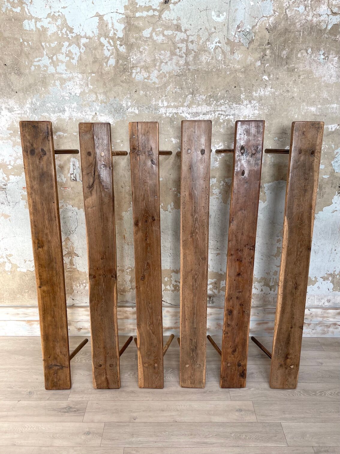 Primitive oak bench