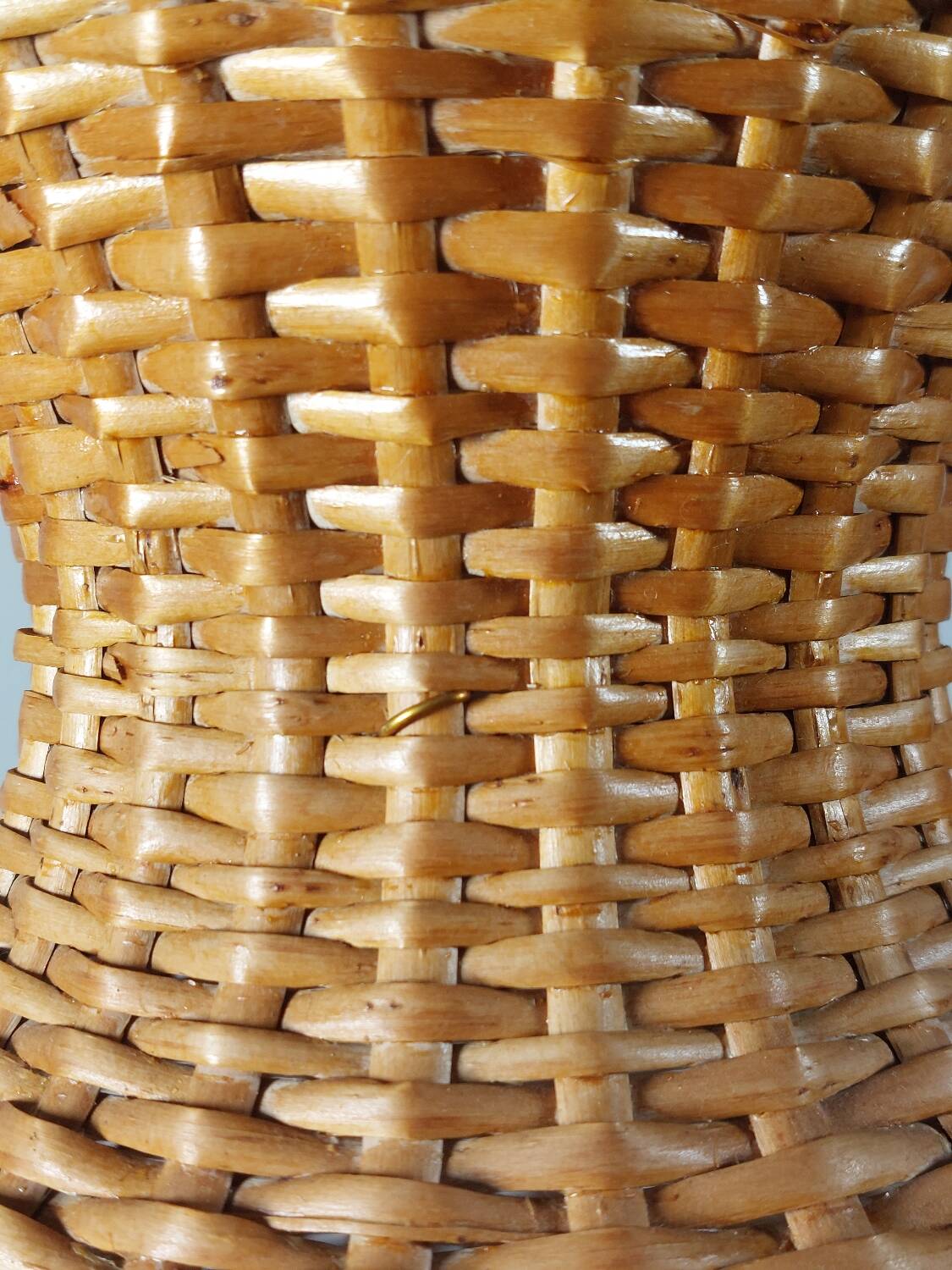 Vintage rattan lampshade from the 70s, mid-century style.
