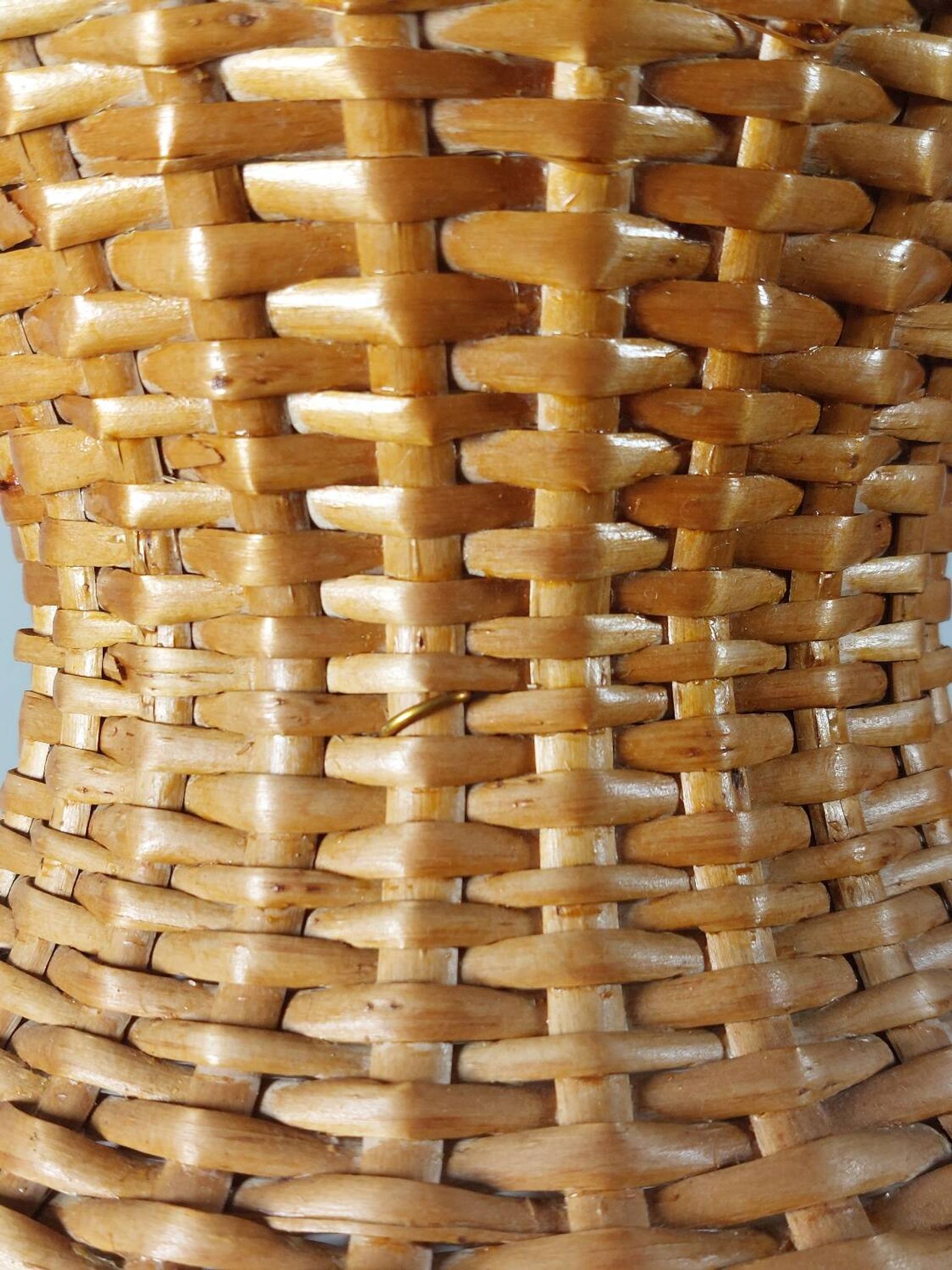 Vintage rattan lampshade from the 70s, mid-century style.