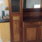 Ancien grand meuble cabinet louix xvi vitrine miroir