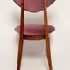 Vintage mid-20th century purple plum velvet heart-shaped chair.