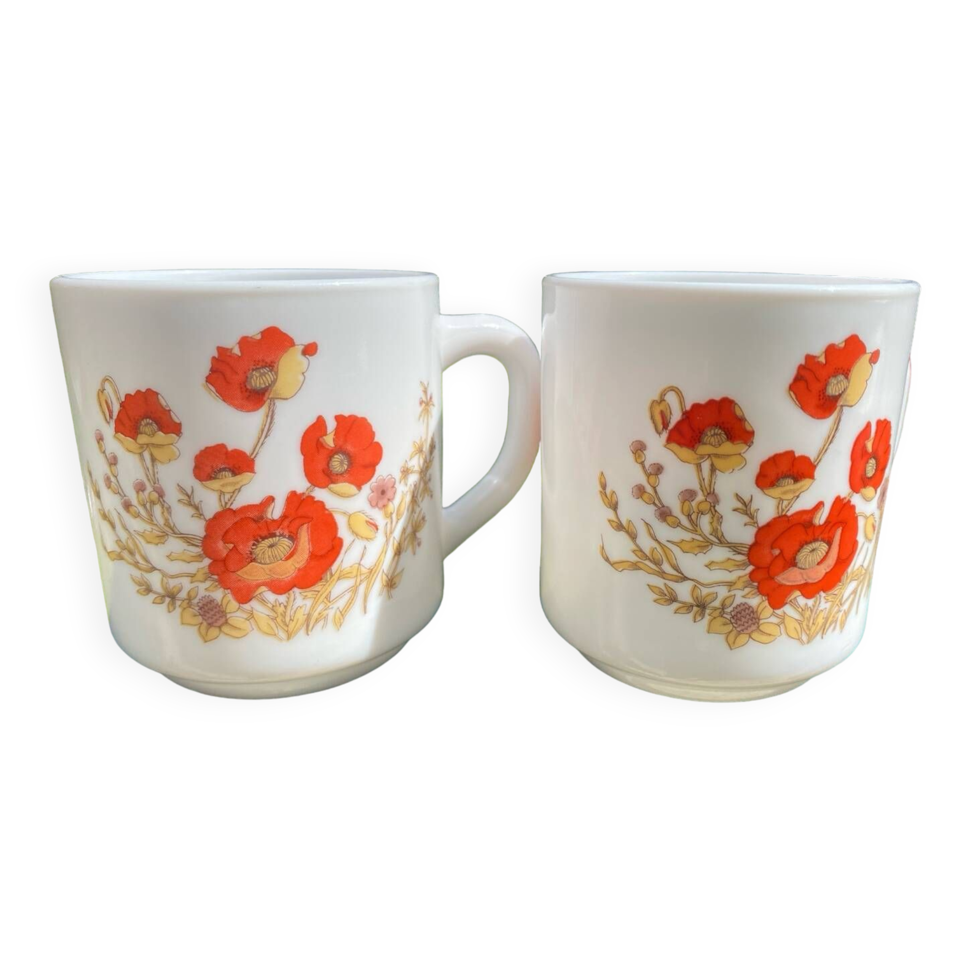 Arcopal Vintage Poppy Mug Duo