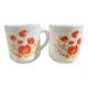 Duo mug arcopal coquelicots vintage