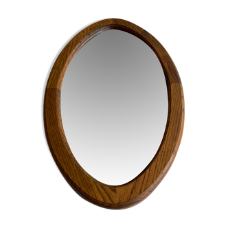 Miroir ovale danois de teck