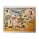Affiche ancienne carte illustrée de la normandie - jp pinchon