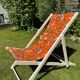 Old vintage flower deckchair