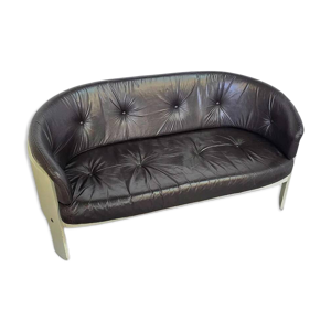 Canapé Bz49 en cuir - marron