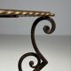 Wrought iron coffee table with mirror glass