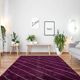 Modern Moroccan carpet dark pink contemporary art 240x300cm