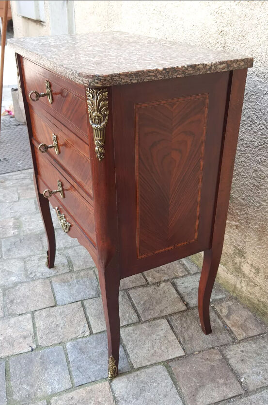 Marquetry chest of drawers 3 drawers transition style