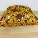Coussin fleurs années 70 vintage 39 x 39 cm