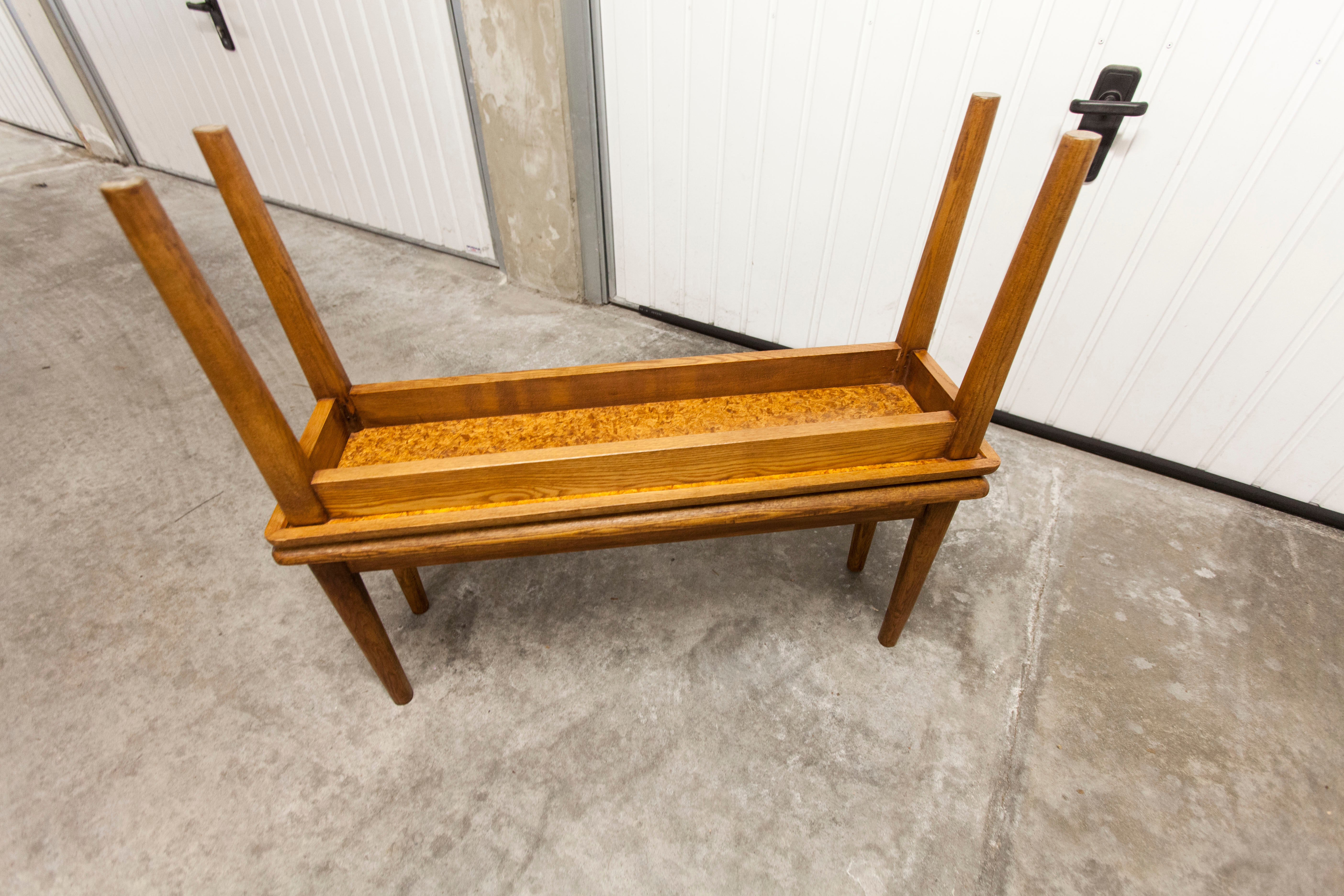 Paire de bancs enfant ou porte plante artisanal 1960