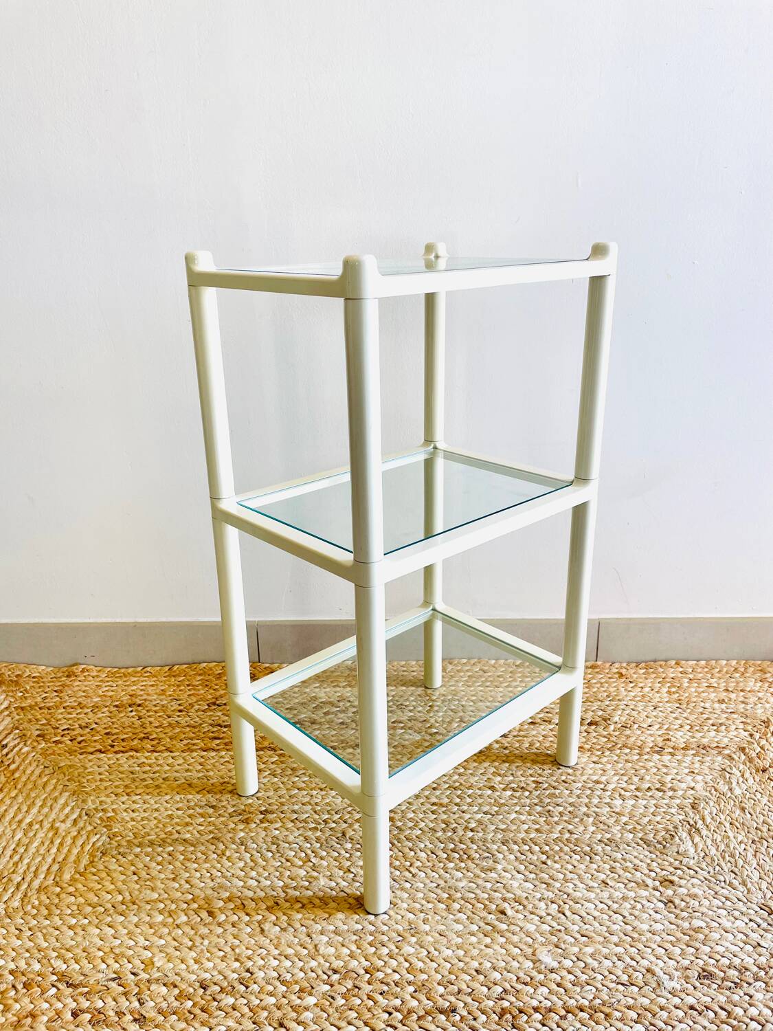 Off-white Bakelite shelf by Makio Hasuike for Gedy 1970