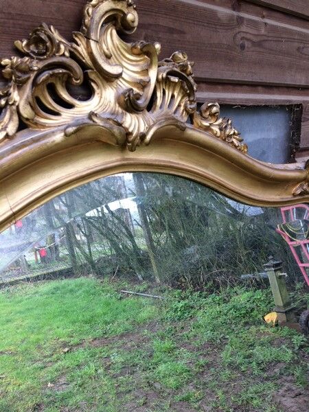 Large golden mirror late 19th