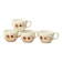 Set of 4 Sarreguemines Les Chardons coffee cups, 1970s