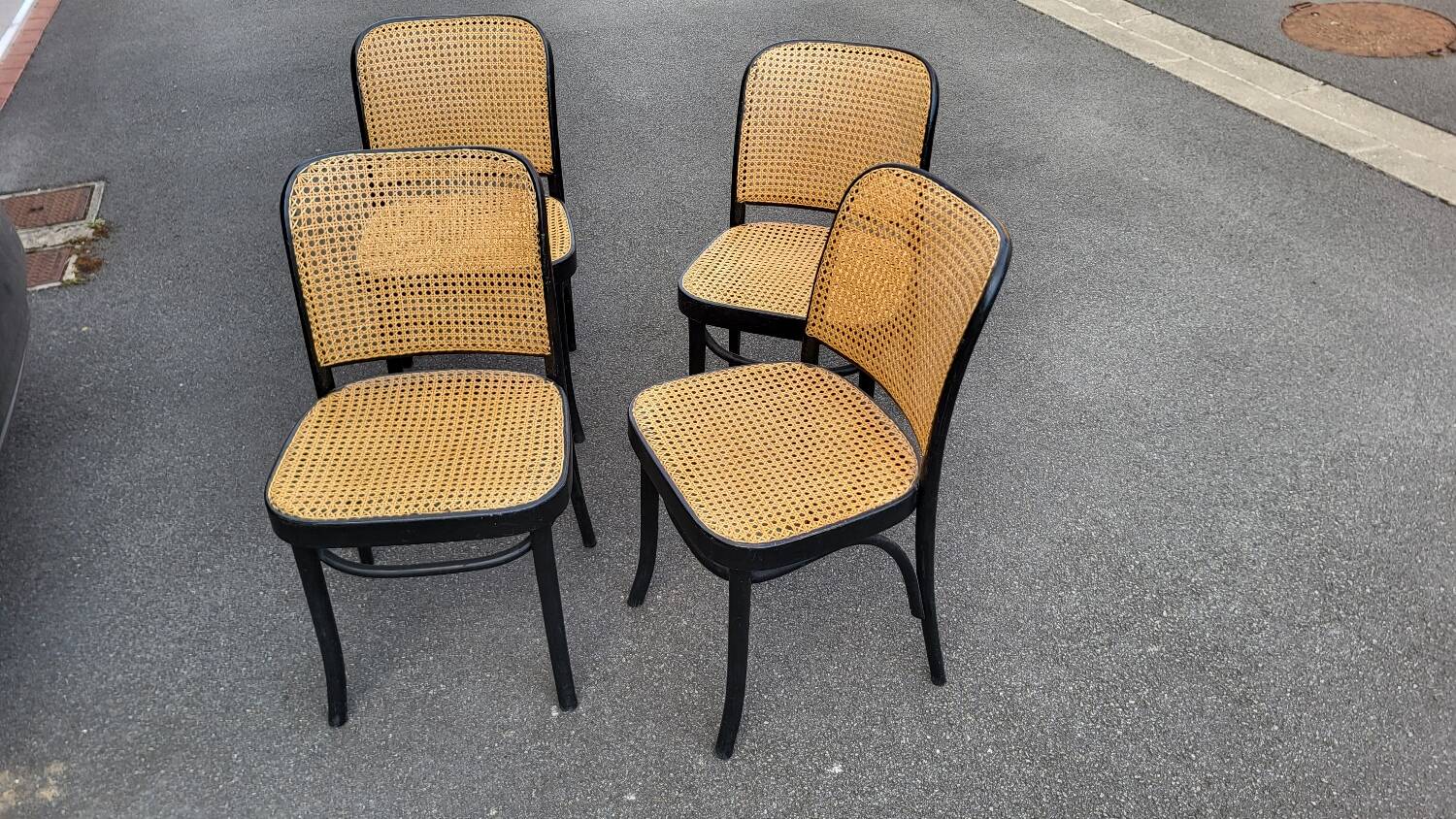 Set of 4 Hoffmann chairs