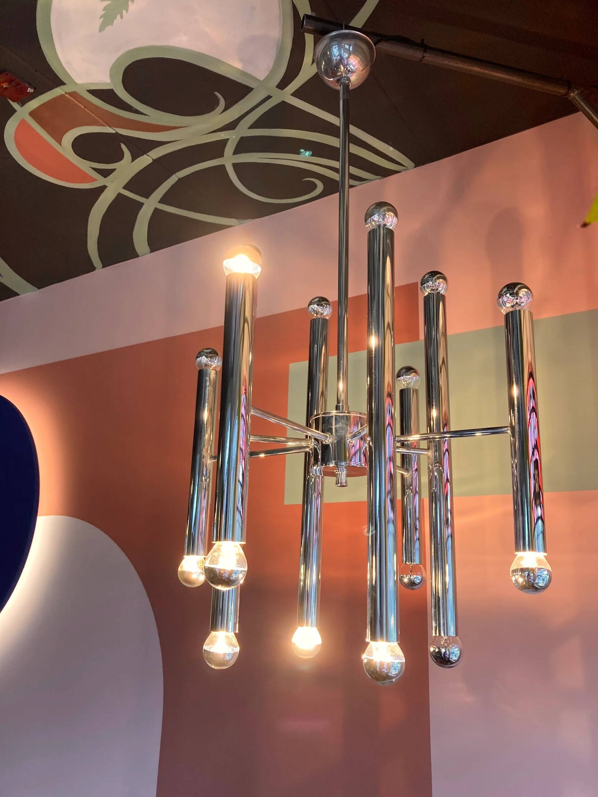 Vintage Sciolari pendant lamp, 1960s