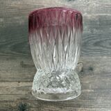 Art Deco vase in cut glass Ruby & Diamond