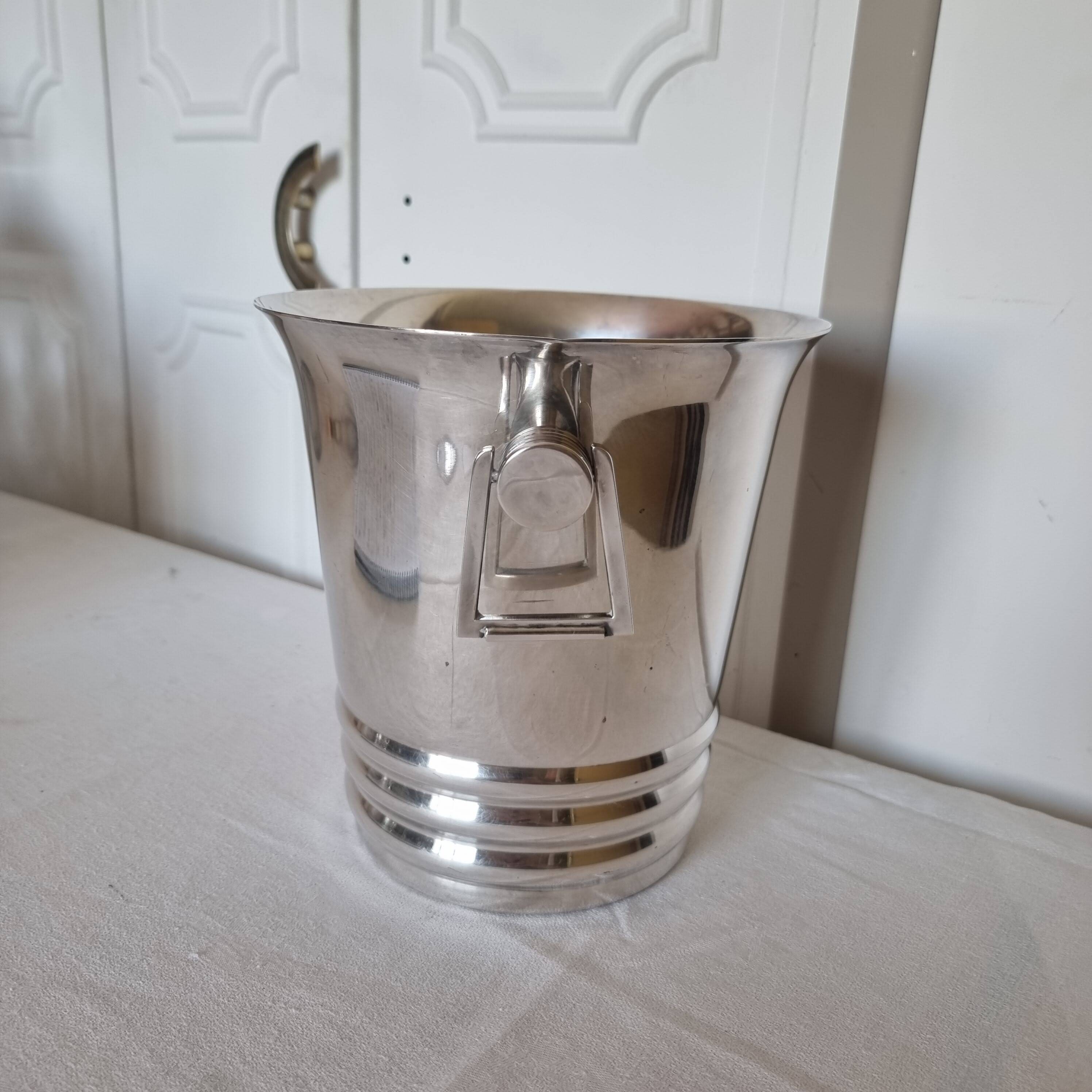 Art Deco silver-plated champagne bucket from Argit Paris, 19th century