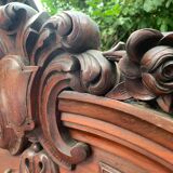 Haut de buffet avec portes en vitrail ancien