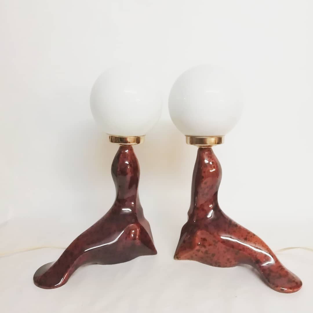 Ceramic seal lamps with white opal crystal balloon