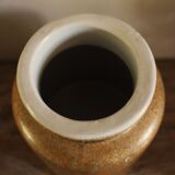 Vase, Glazed Vintage Stoneware Pot for Interior Use