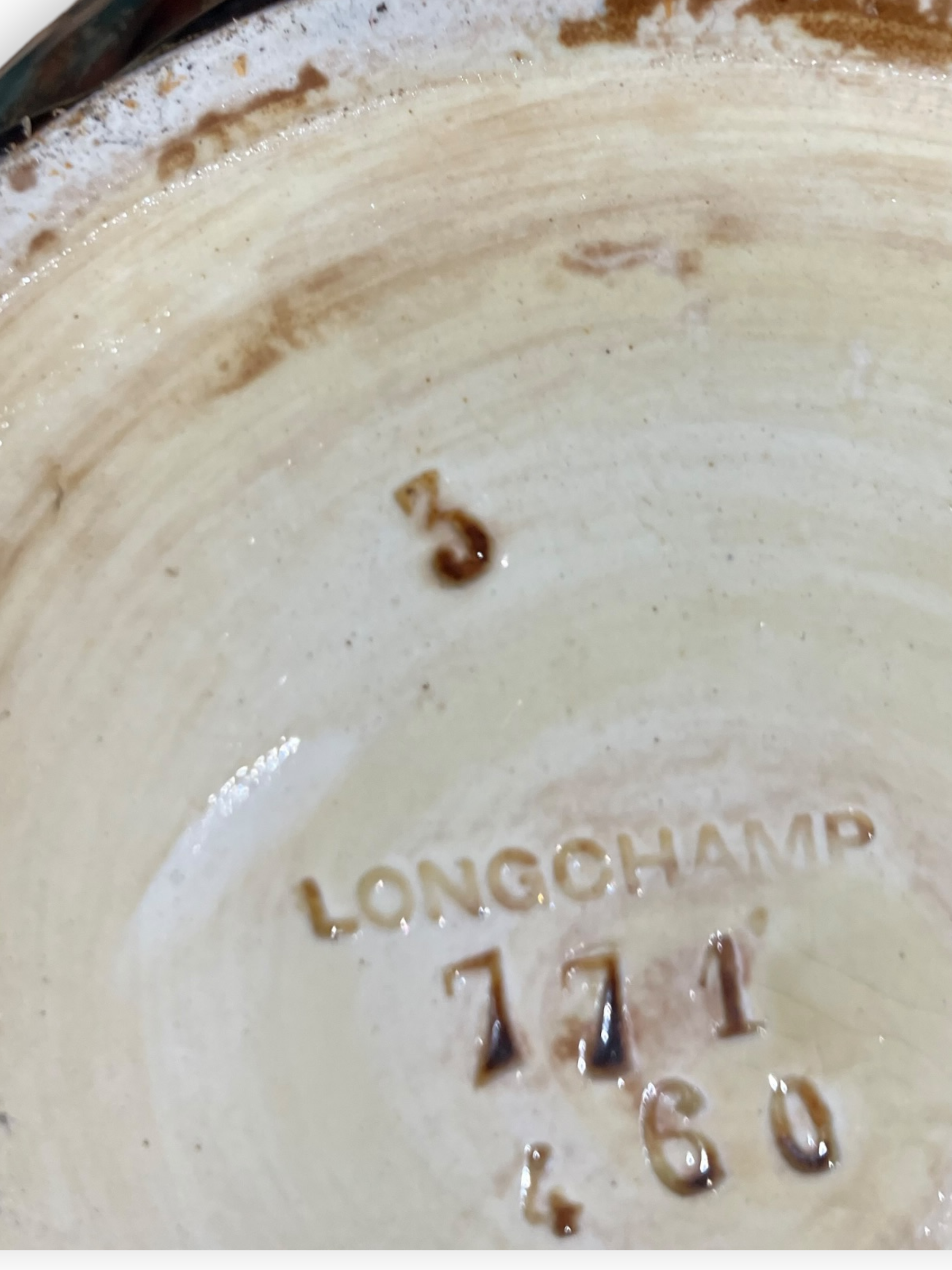 Important Longchamp Griffon vase in golden ceramic