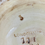 Important Longchamp Griffon vase in golden ceramic
