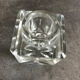 Candle holder holder -candle table vintage glass square shape
