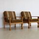 Vintage oak easy chairs |50s | danish