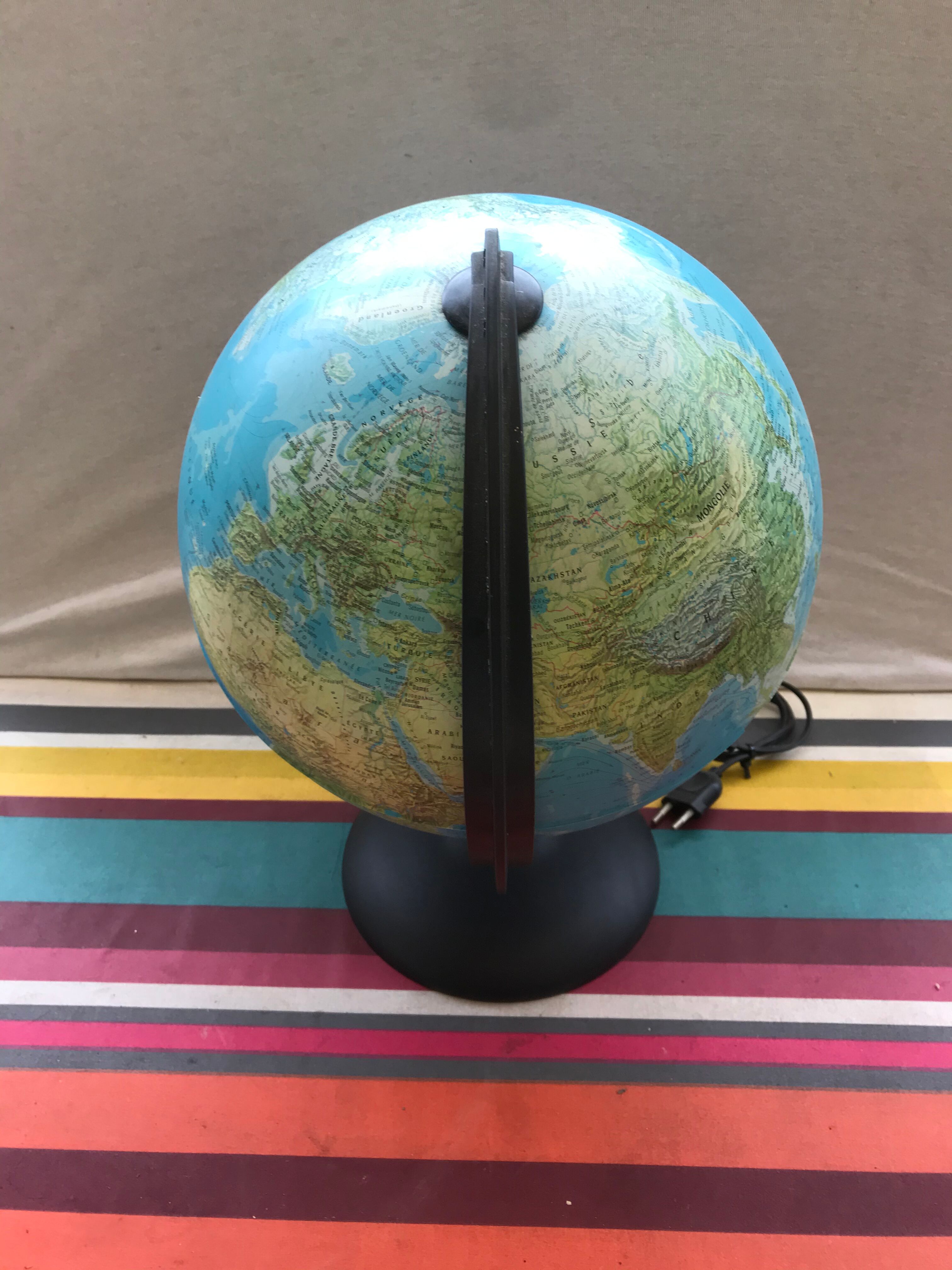 Former earth globe Tecnodidattica Orion 30 made in Italy vintage