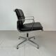 Eames Vitra for Herman Miller brown leather Soft Pad Group chair