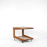 Cart bar teak with pattern maze 1960 s